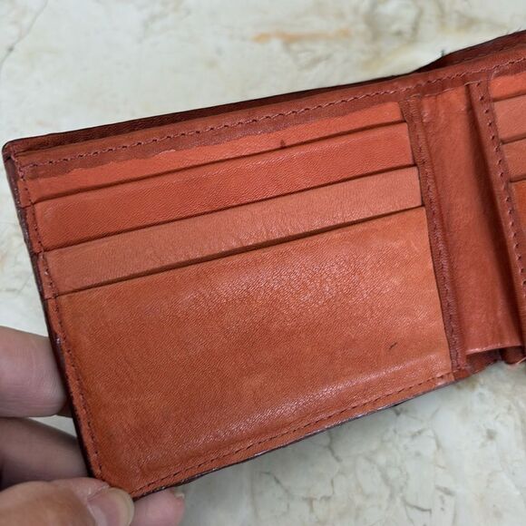 Leather Croc Embossed Bifold Compact Wallet - Picture 10 of 12
